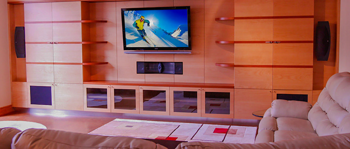 Custom Built Home Theater Living Room