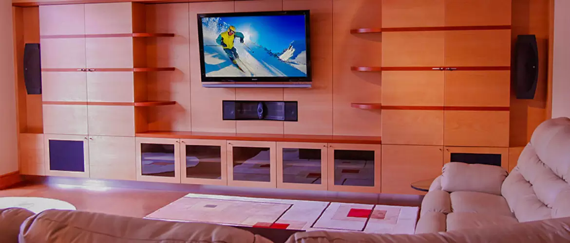 Custom Built Home Theater Living Room