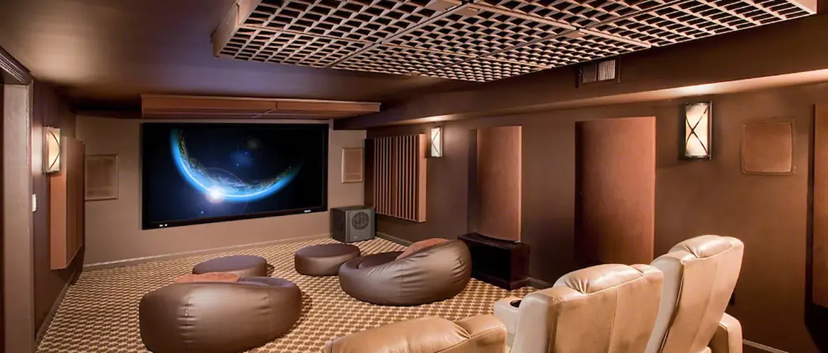 Home Theater with Acoustic Design for Better Sound