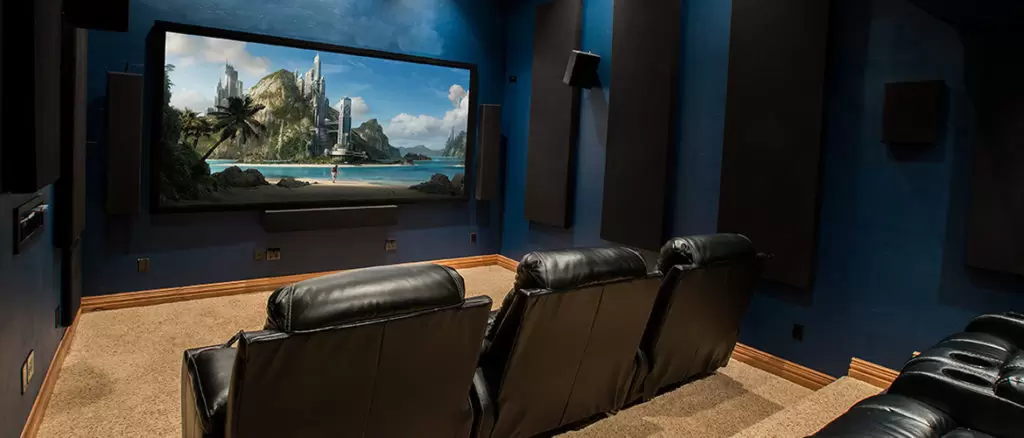 Custom Home Theater Blue