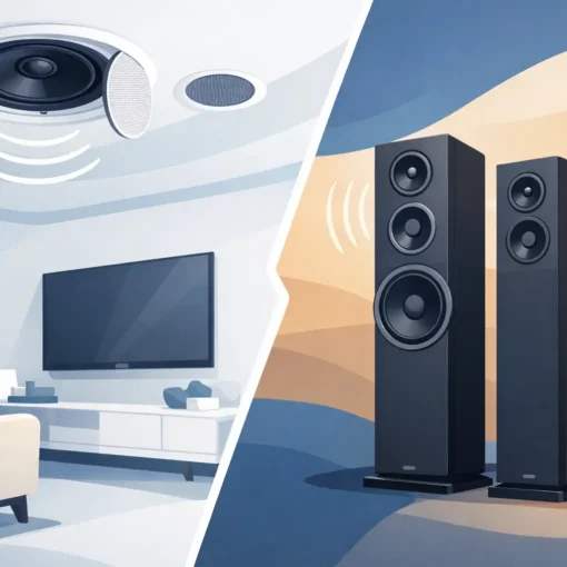 In Ceiling vs Floorstanding Speakers