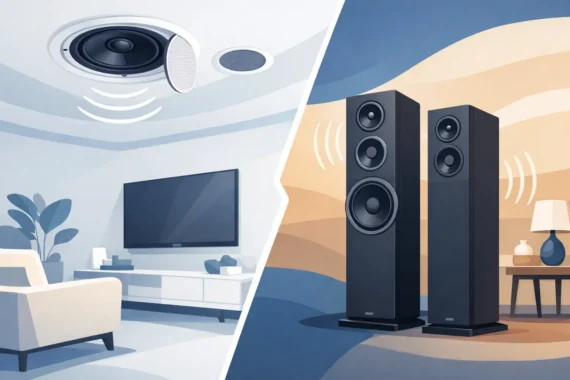 In Ceiling vs Floorstanding Speakers