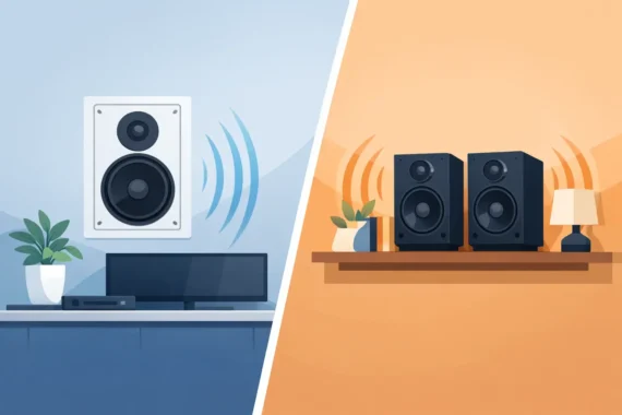 In Wall vs Bookshelf Speakers: Which Fits?